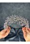 Hera Crystal Beaded Bridal Henna Crown Hair and Turban Accessory - 8