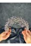 Hera Crystal Beaded Bridal Henna Crown Hair and Turban Accessory - 5