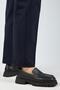 Cepmen Women's Leather Cornered Genuine Leather Loafer Black Shoes