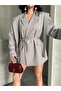 Tie-Detail Oversized Blazer Jacket