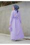 Half Placket Button-Up Tie Back Dress - 2