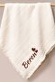 Baby Girl Boy 85*100 cm Name Printed 4 Layer Double Sided Organic Muslin Blanket 85*100 cm Cream