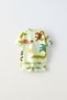 Boys' Cotton Light Green Safari Themed Animal Printed Summer T-Shirt and Shorts Set