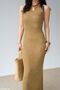 Women's Khaki Gold Glitter Dress - 8