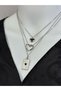 3' Steel Heart Charm Necklace , Heart Steel Necklace - 4