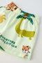 Boys' Cotton Light Green Safari Themed Animal Printed Summer T-Shirt and Shorts Set - 4