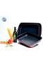 3 Pieces Non Stick Rectangular Baking Pan Set, 37,41,45 Cm - 4