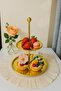 2 Tiers Gold Cookie Stand, Decorative Presentation Tray, Cake Serving - 2