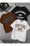 Unisex Women Men Brooklyn, California, New York Printed Oversize T-Shirt 3 Pack T-Shirt
