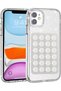 iPhone 11 (6.1 Inch) Compatible Silvery Hard Non-Yellowing Clear Case with Phone Holder Vacuum and Thin Cover
