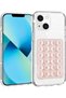 iPhone 15 to 14 & 13 Compatible Glitter Hard Non-Yellowing Clear Case with Phone Holder Vacuum and Thin Cover