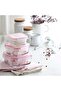Feyzade Fresco Locked Glass Storage Container Set Pink Lid 4 Pieces (1150Cc-720Cc-400Cc-375Cc) - 3