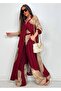 Oversize Shirt Collar, Long Tunic with Side Slits and Wide Leg Trousers with Side Pockets, Two-Piece Set - 3