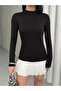Women's Black Long Sleeve Body Turtleneck Body Fisherman Badi Basic Body - 5