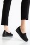Genuine Leather Large Size Women's Orthopedic Casual Shoes Black Stretch Embroidery Detailed - 3