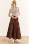 Women's Bitter Brown Bow Detailed Bell Skirt Etk-19000316