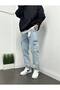 Men's Baggy Jeans with Cargo Pockets - 4