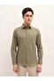 Men's Olive Tailored Fit Solid Formal Shirt for Every Occasion - 7