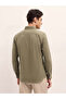 Men's Olive Tailored Fit Solid Formal Shirt for Every Occasion - 3
