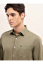 Men's Olive Tailored Fit Solid Formal Shirt for Every Occasion - 6
