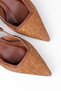High-Heeled Shoes Short Women's Straw Textured Thin Heeled Shoes Summer Stylish High Heeled Shoes - 5
