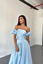 Strapless Buckle Sleeve Back Lace up Organized Evening Dress Tight Fit - 8