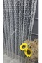 Tulle Curtain Off-White Ecru Floral Patterned Embroidered Living Room Kitchen Short Honeycomb Top Wrinkle-Free Dense Pleated - 8