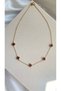 Five Mini Size Claret Red Clover Necklace
