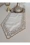 Gold Başak Black Velvet Embroidered Runner 32*130 cm 1 Piece