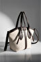 Women's Bitter Brown Linen Lined Zippered Hand and Shoulder Bag - 4