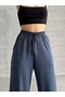 Women's Anthracite Wide Leg Modal Sweatpants - 5