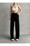 Women's Black Wide Leg Modal Sweatpants
