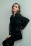 Women's Organza Stone Bead Detailed Belted Jacket Blouse Set of 2 - 3