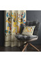 Hieroglyph & Lotus Flower Curtain – Aesthetic & Cultural Atmosphere 140X260 cm Single Wing - 4