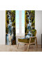 Flowing Water View Curtain in Greenery – Aesthetic & Living Atmosphere 140X260 cm Single Wing - 7