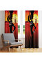 Hot Sunset Themed Human Silhouette – Aesthetic & Modern Style 140X260 cm Single Wing - 2