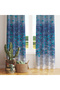 Blue Tone Floral Pattern Background Curtain – Elegant & Aesthetic Touch 140X260 cm Single Wing - 4