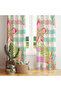 Vibrant Floral Pattern Background Curtain – Energetic and Elegant Atmosphere 140X260 cm Single Wing - 4