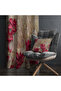 Red & Beige Floral Patterned Background Curtain – Elegant & Stylish Atmosphere 140X260 cm Single Wing - 5