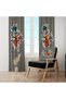 Black-White Checkered and Colorful Flower Motif Curtain – Aesthetic & Spacious Design 140X260 cm Single Wing - 6