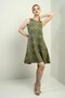 Women's Ethnic Pattern Drawstring Short Dress - 2