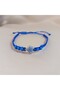 Blue Star Macrame Bracelet-Macrame Braided String Star Bracelet-Star Bracelet-Sand Bead Bracelet - 2
