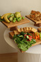 4-Piece Wooden Cake Presentation Tityos with Cube Feet 25X25 and 30X30 Cm, with Pyramid Feet 25X25 and 29X29 cm - 4