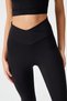 Black Cross Waist Detailed Cross Waist Tights Envelope
