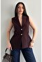 Knitwear Vest Gold Buttoned Brown