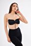 Arya Underwear Strapless Seamless Strong Adhesive Gathering Plumping Black Color Butterfly Bra - 2