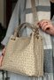 Large Size Knitted Embroidered Handmade Casual Women's Shoulder Bag 4031 Lilac - 4