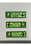 30X10 cm Phosphorescent Fire Warning (Emergency Exit-Exit) Warning Sign (Right Direction) Prohibition Sign - 4