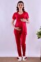 Cotton Maternity Set with Hijab and Breastfeeding Features, 5 Pieces Effortt - Cherry - 6