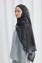 Vela Pattern Soft Shawl - Black - 2